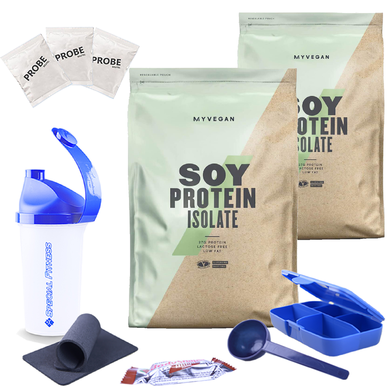 18,45€/kg Myprotein Soy Protein Isolate Soja Eiweiss (2 x 1000g Pack