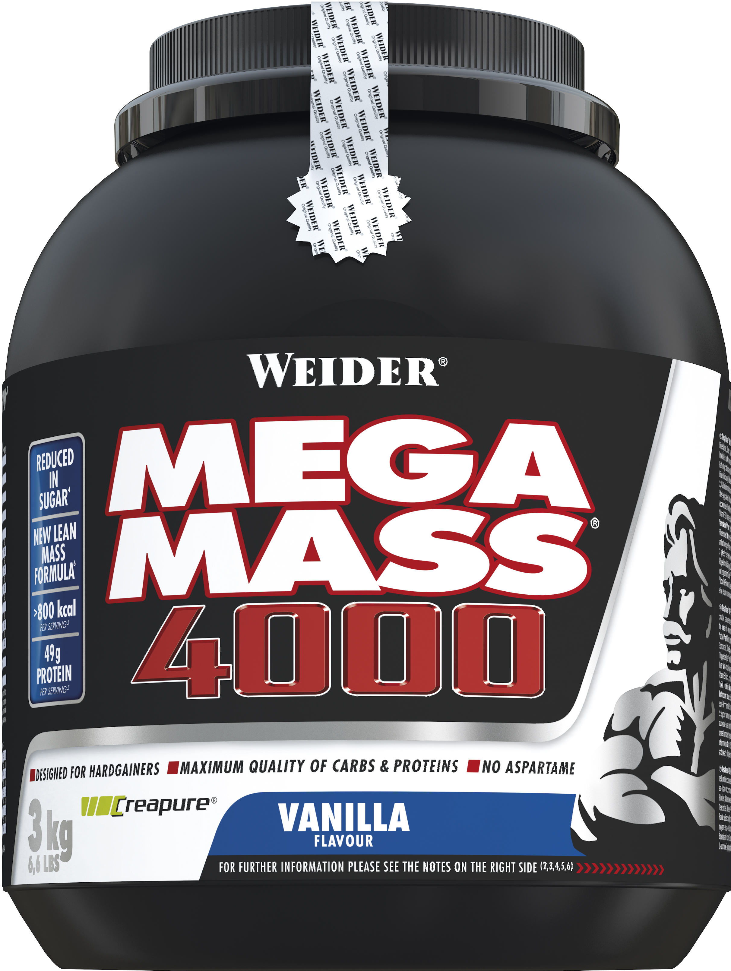 14,33€/kg Weider Mega Mass 4000 Protein Eiweiss Qualität Fitness 3 kg