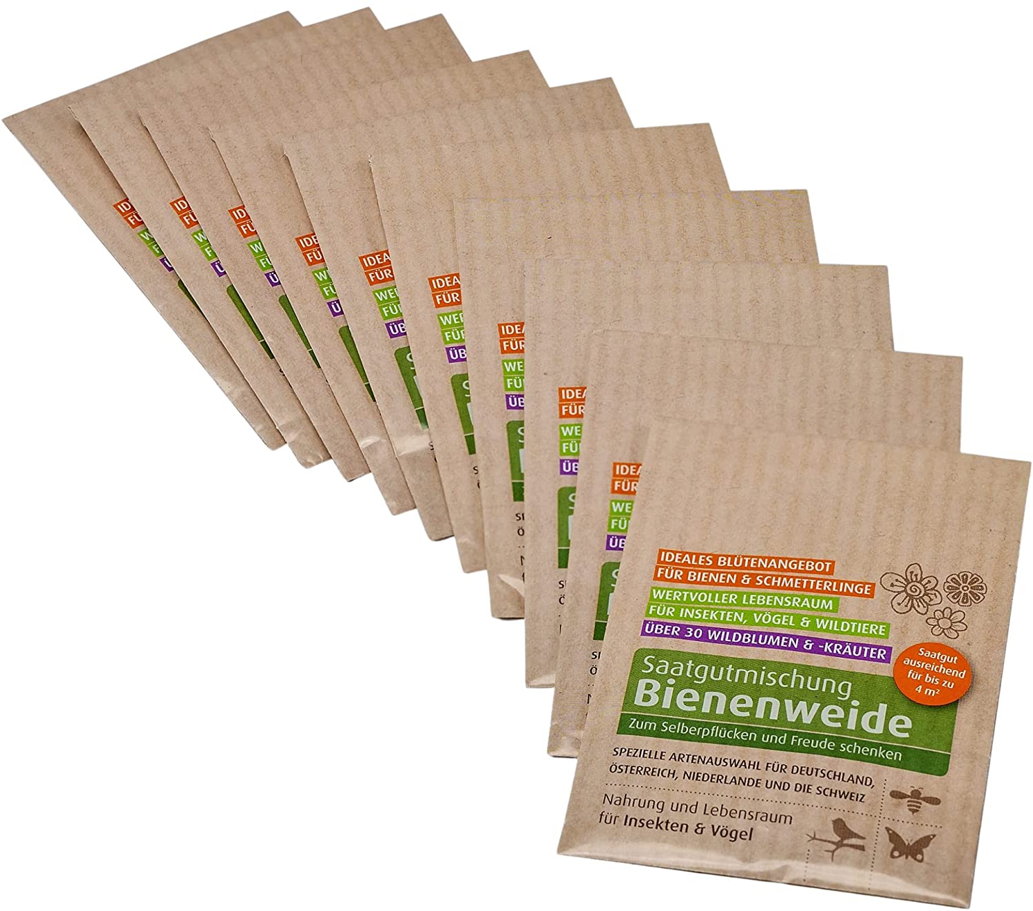 Biobalu Bienenweide - Zum Selberpflücken und Freude schenken 10x 4g Biobalu Bienenweide - Zum Selberpflücken und Freude schenken 10x 4g