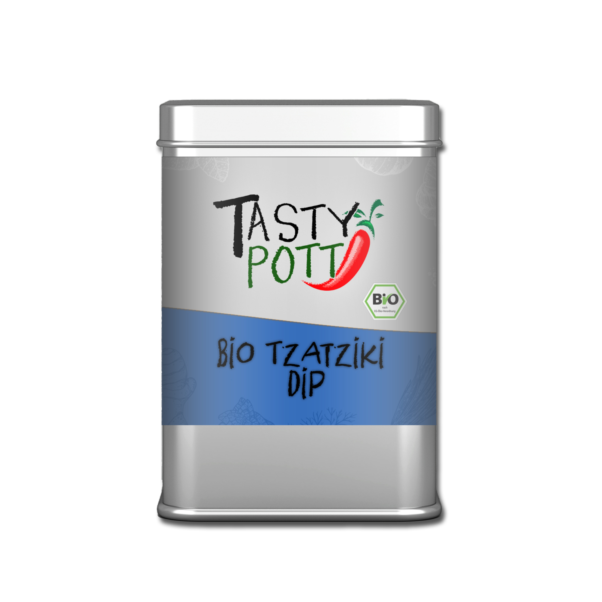 Bio Tzatziki Dip - Gewürzmischung - 100g Dose von Tasty Pott