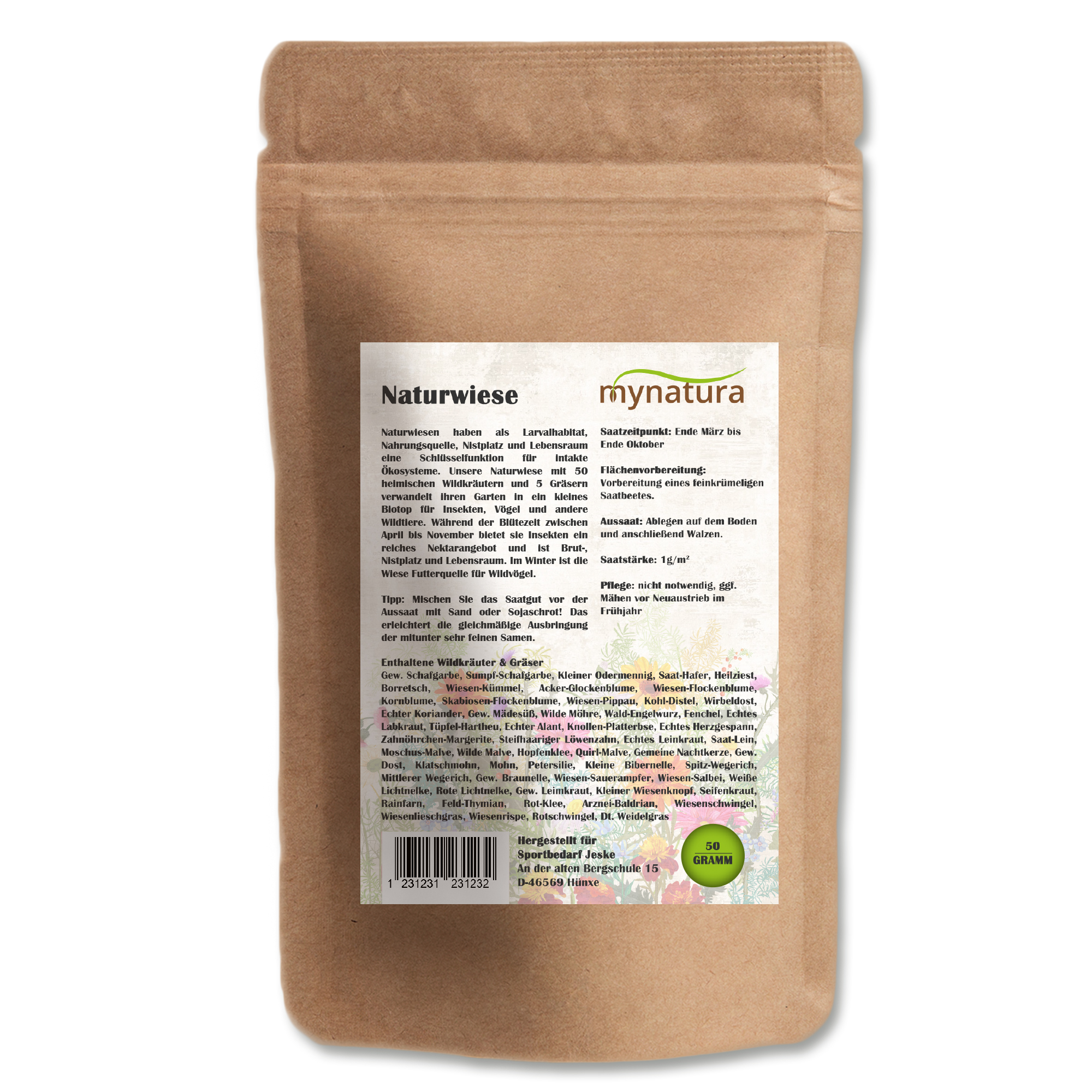 Mynatura Saatgutmischung Naturwiese (50g) Mynatura Saatgutmischung Naturwiese (50g)