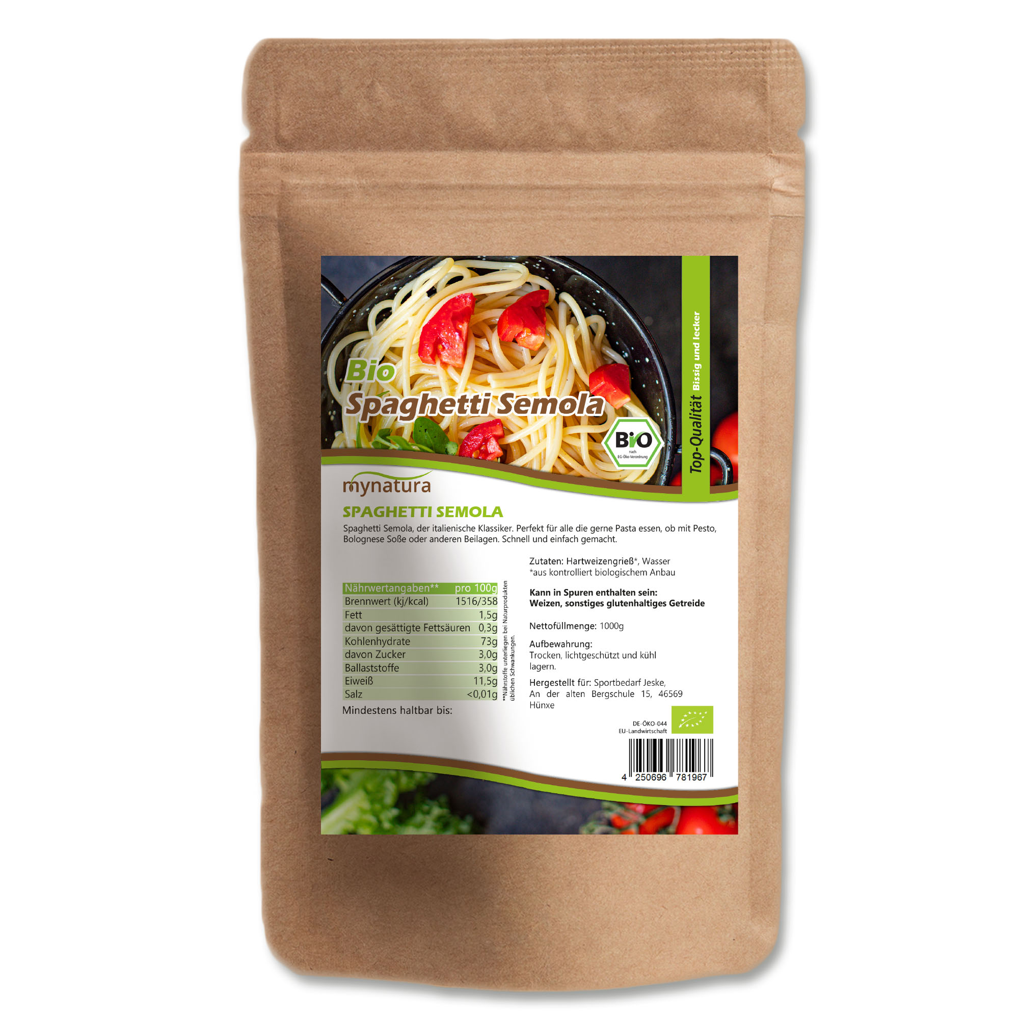 Mynatura Bio Spaghetti Semola Nudeln 1Kg Mynatura Bio Spaghetti Semola Nudeln 1Kg