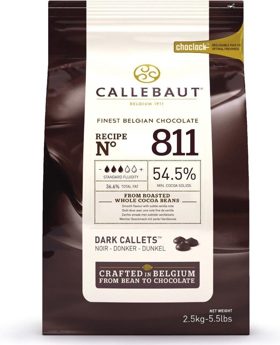 Callebaut Receipe No. 811 Kuvertüre Callets, Zartbitterschokolade, 54,5% Kakao(2500g) Callebaut Receipe No. 811 Kuvertüre Callets, Zartbitterschokolade, 54,5% Kakao(2500g)