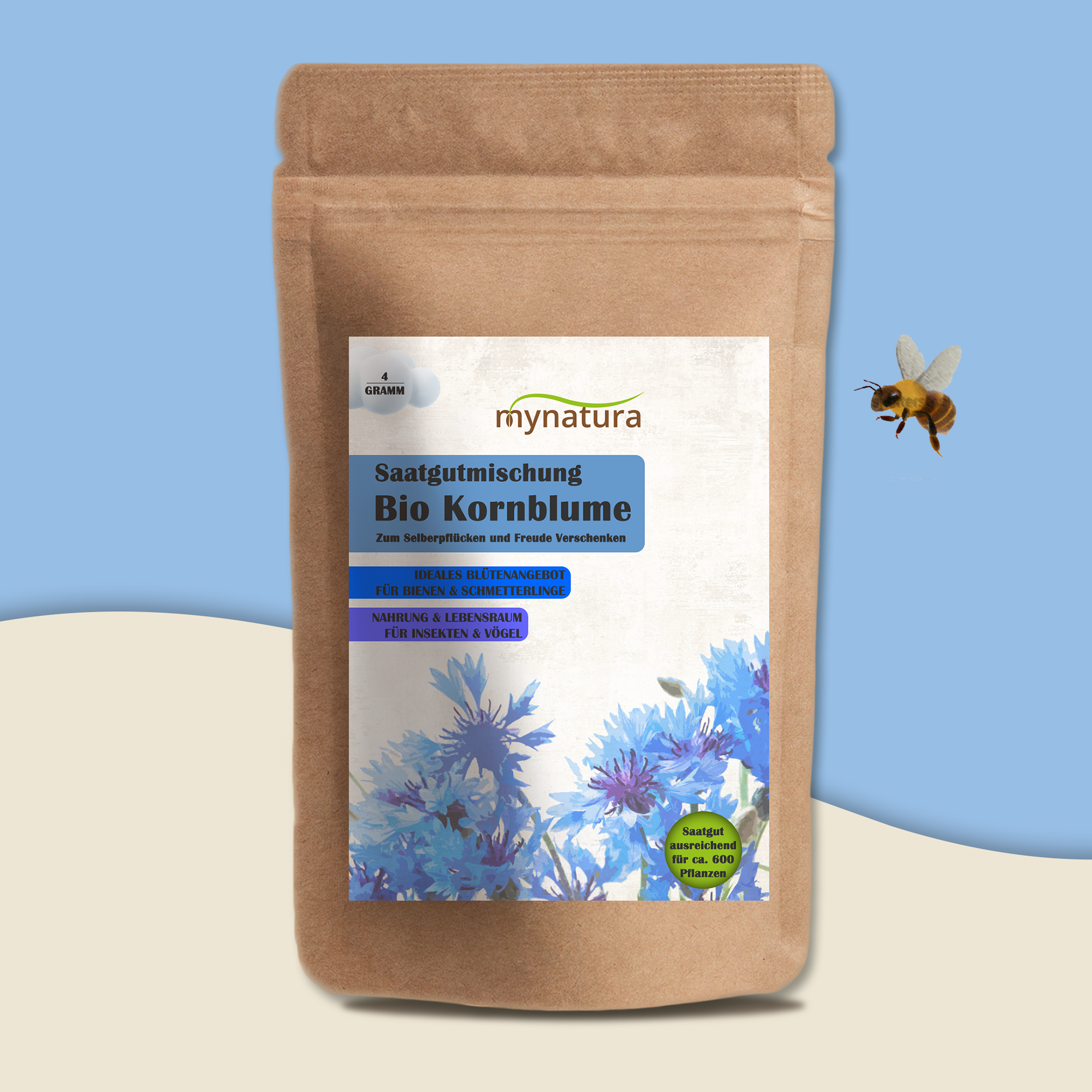 Mynatura Bio Kornblume Bio Saatgutmischung Kornblumen 4g Mynatura Bio Kornblume Bio Saatgutmischung Kornblumen 4g