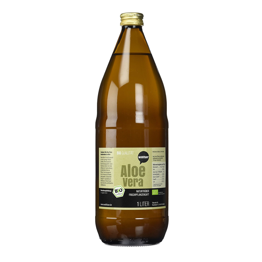 Wohltuer Aloe Vera Frischpflanzensaft naturtrüb 1L Flasche Wohltuer Aloe Vera Frischpflanzensaft naturtrüb 1L Flasche