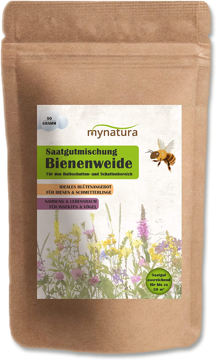Mynatura Bienenweide für den Halbschatten und Schattenbereich 50g Mynatura Bienenweide für den Halbschatten und Schattenbereich 50g