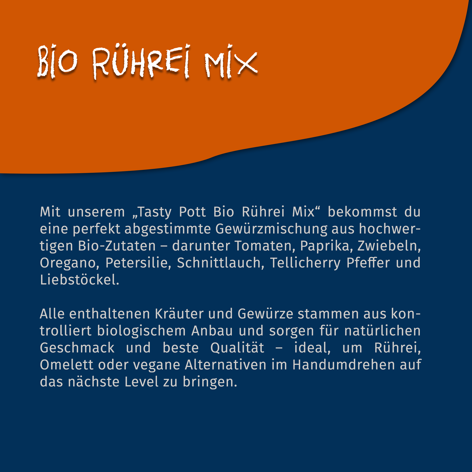 Bio Rührei Mix - Gewürzmischung - 80g Dose von Tasty Pott Bio Rührei Mix - Gewürzmischung - 80g Dose von Tasty Pott
