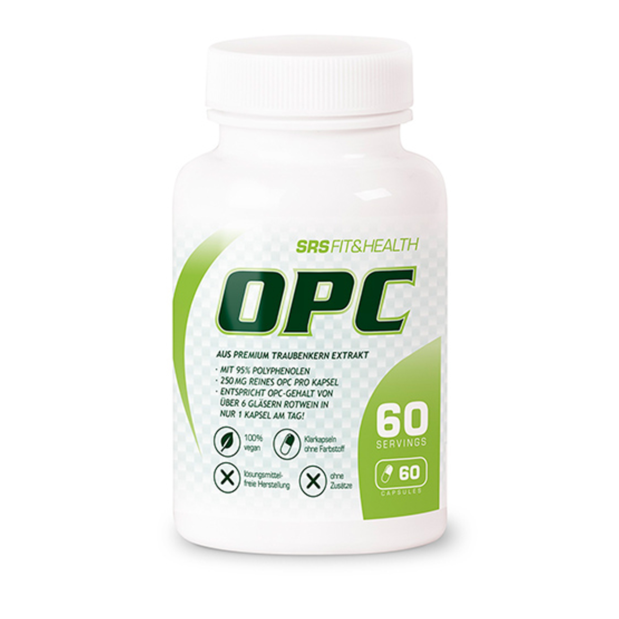 SRS OPC Traubenkernextrakt, 60 Kapseln Dose SRS OPC Traubenkernextrakt, 60 Kapseln Dose