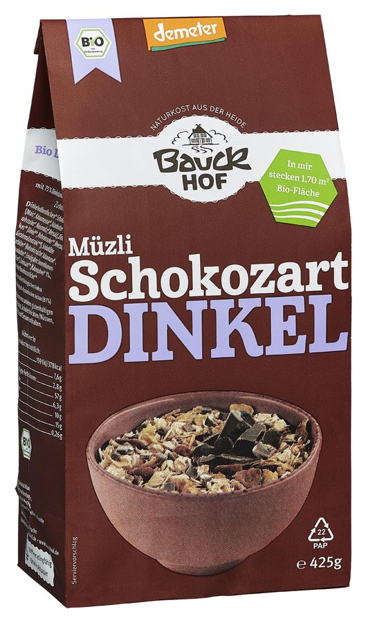 Bauck HOF DinkelMüsli Schokozart, (6x425g)