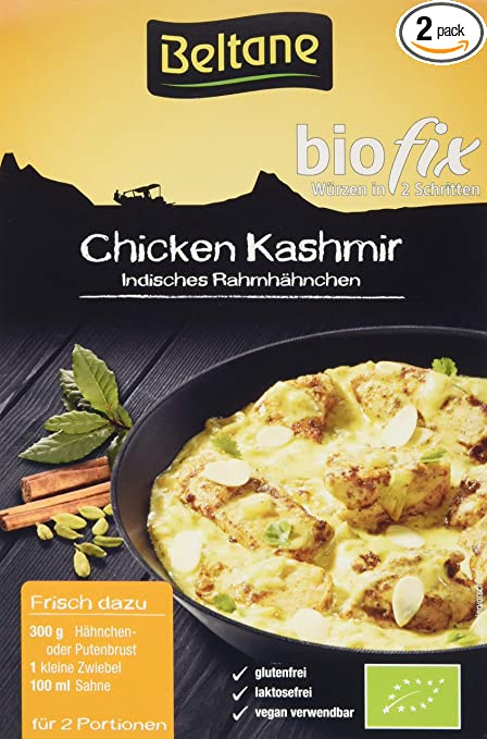 Beltane biofix Chicken Kashmir - 2 Portionen, 2er Pack (2 x 17,9 g Packung) - Bio Beltane biofix Chicken Kashmir - 2 Portionen, 2er Pack (2 x 17,9 g Packung) - Bio