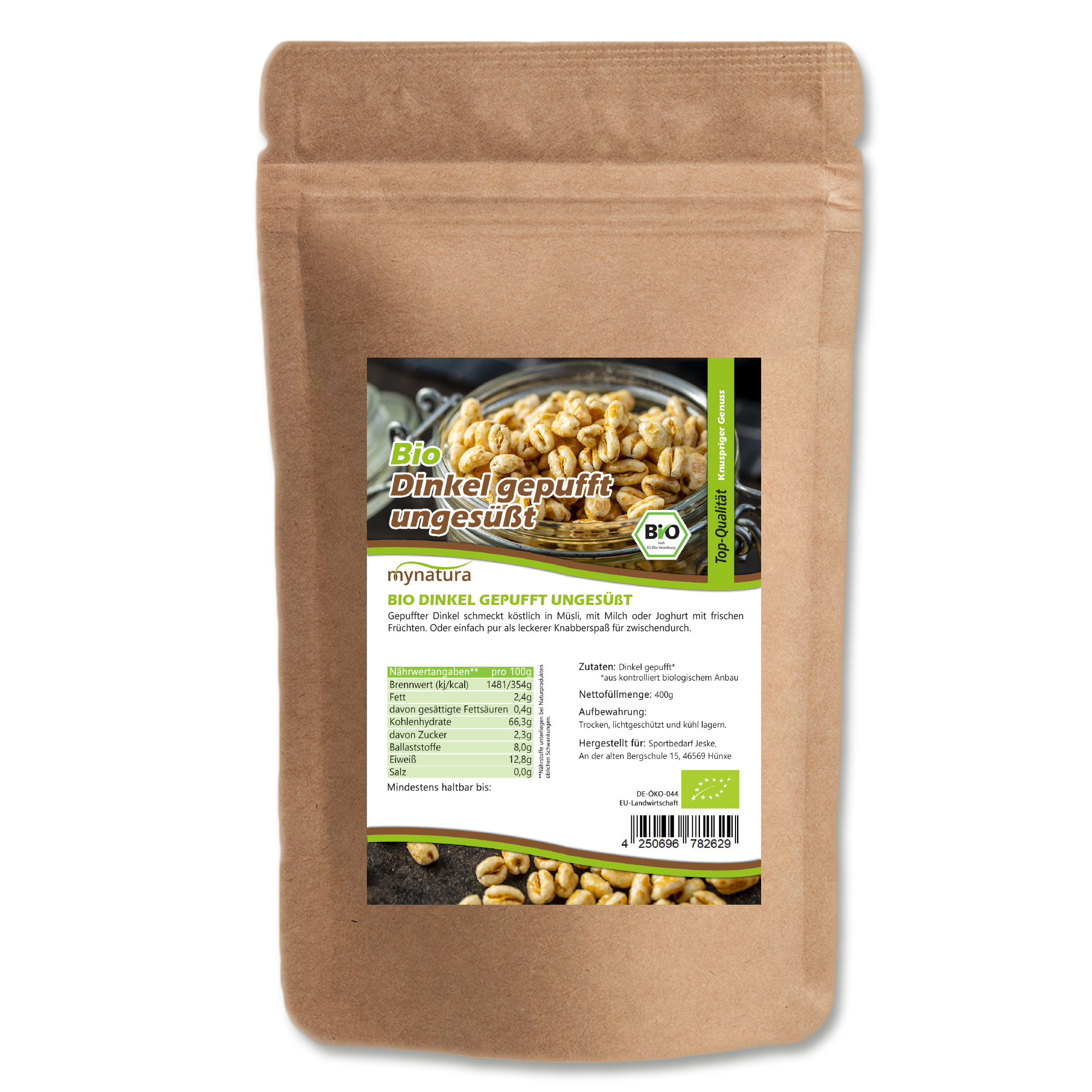 Bio Dinkel gepufft ungesüßt – Knusprige Frühstücks- & Snack-Idee in Bioqualität