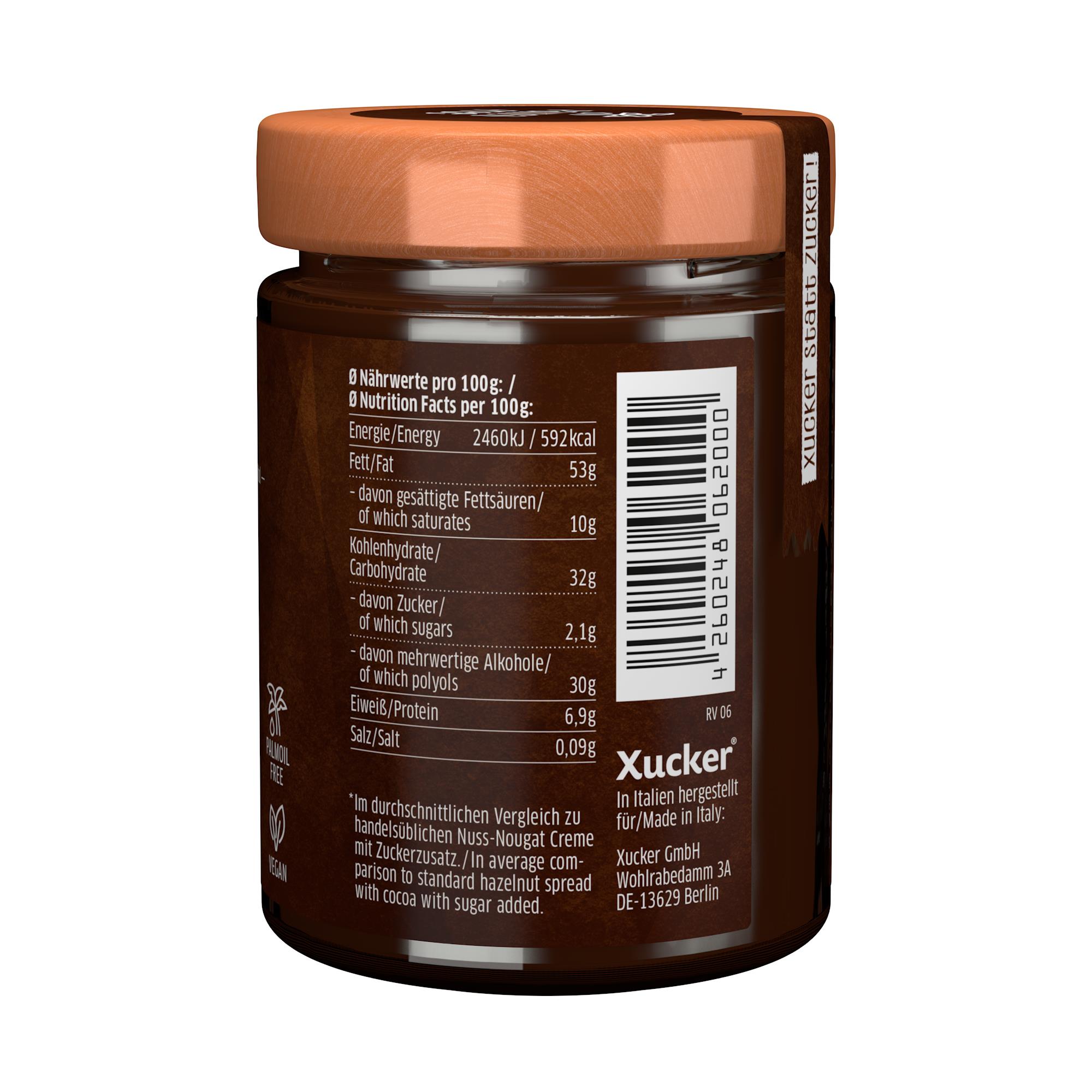 Xucker Aufstrich mit Xylit, Nuss-Nougat Creme 300g Nuts Nusscreme Fit