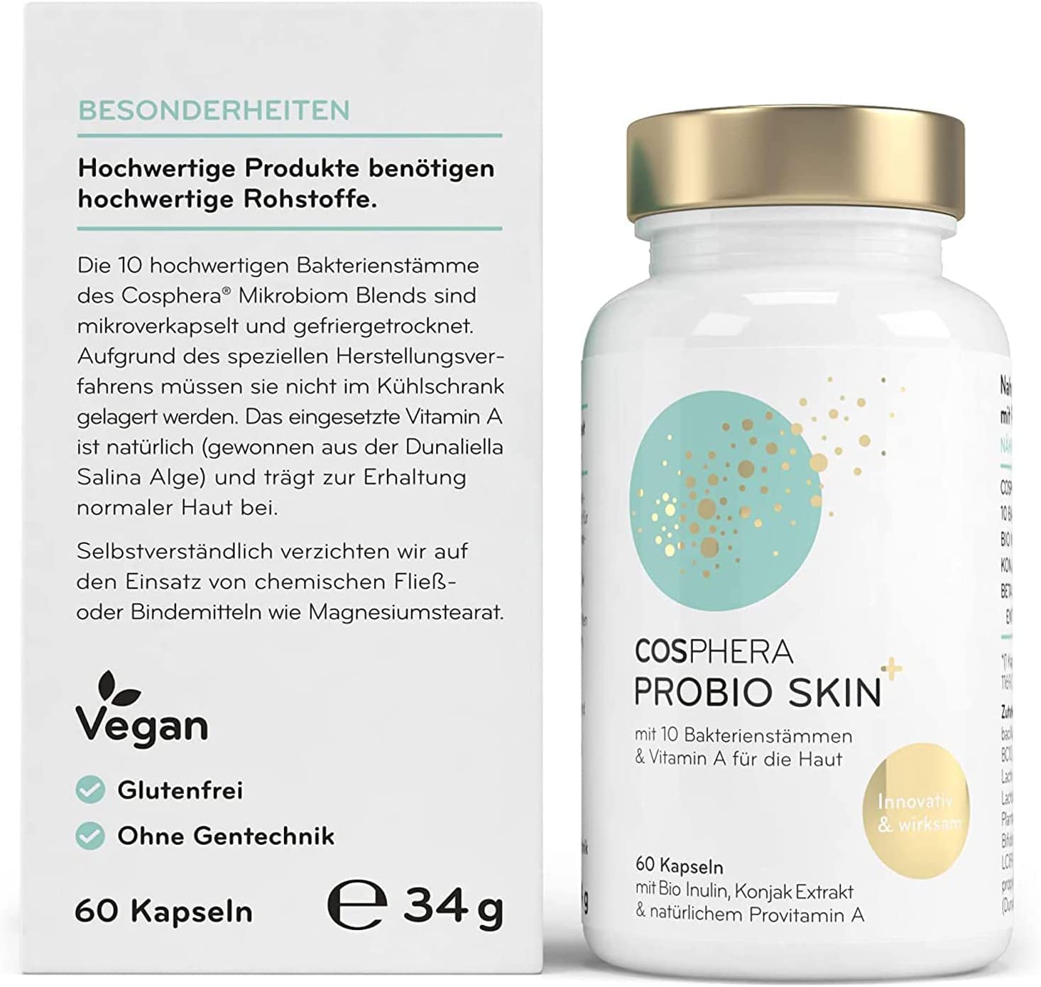 Cosphera - Probio Skin Kapseln Hochdosiertes Probiotikum 60 Kapseln