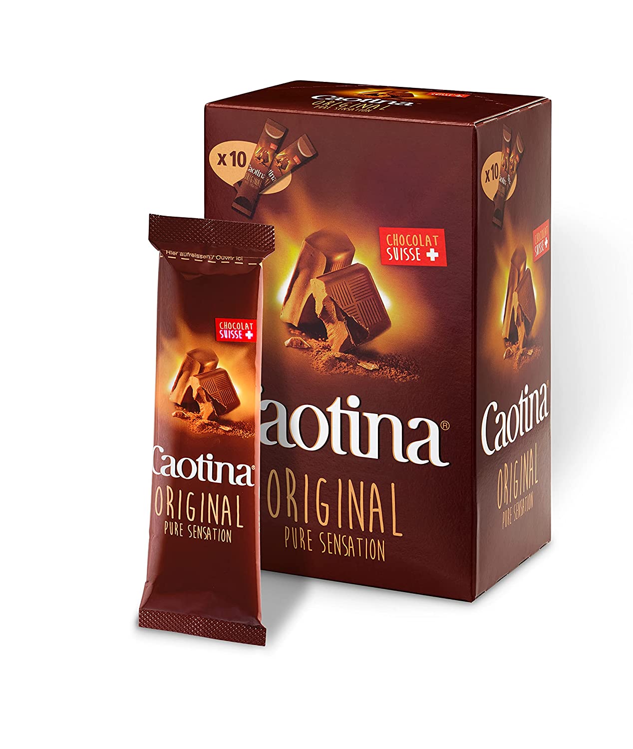 Caotina Original Trinkschokolade Sticks mit Schweizer Schokolade 10x15g Caotina Original Trinkschokolade Sticks mit Schweizer Schokolade 10x15g