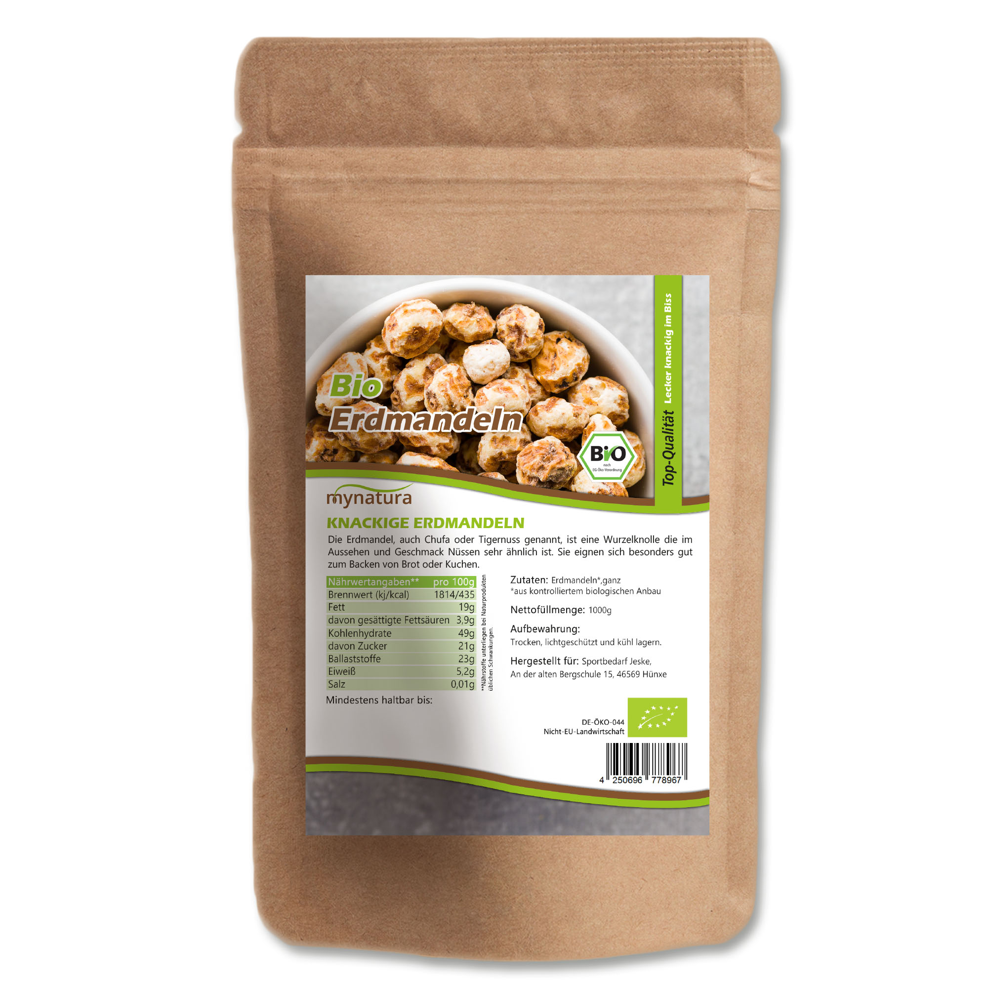 Mynatura Bio Erdmandeln Ganz (1000g) Mynatura Bio Erdmandeln Ganz (1000g)