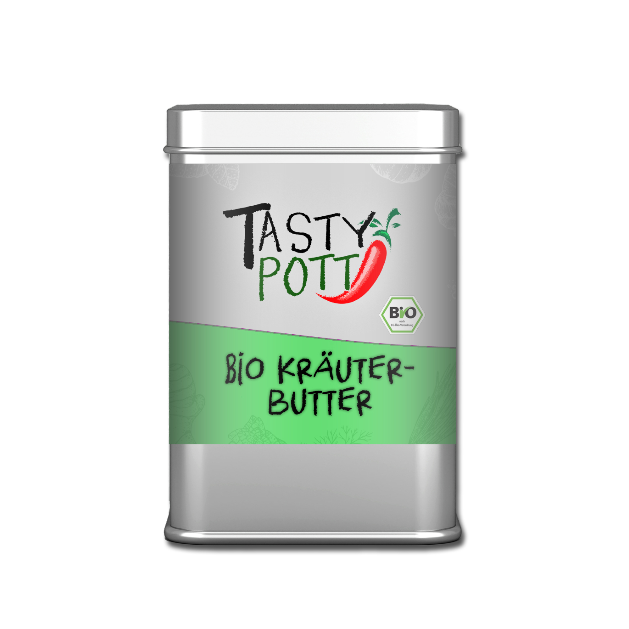 Bio Kräuterbutter Mix - Kräutermischung - 80g Dose von Tasty Pott
