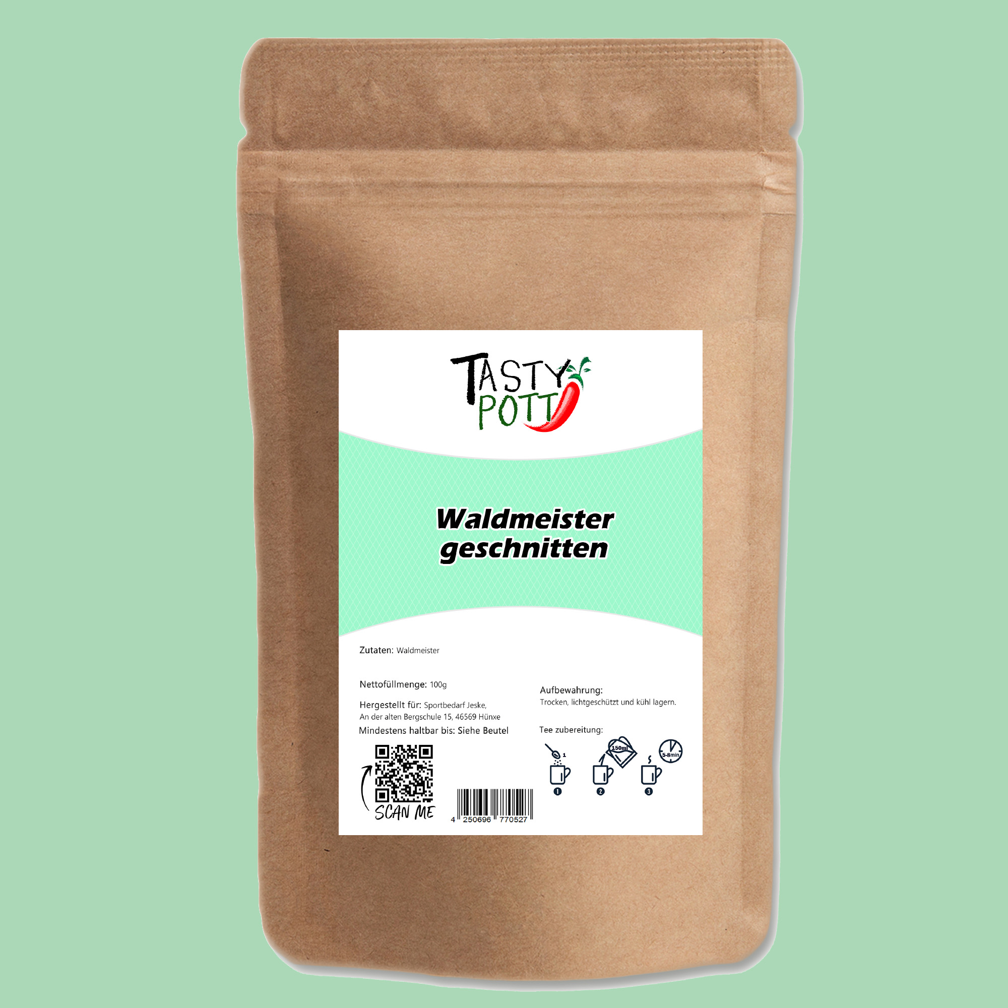 Waldmeister geschnitten - Waldmeisterkraut geschnitten -  Beutel von Tasty Pott