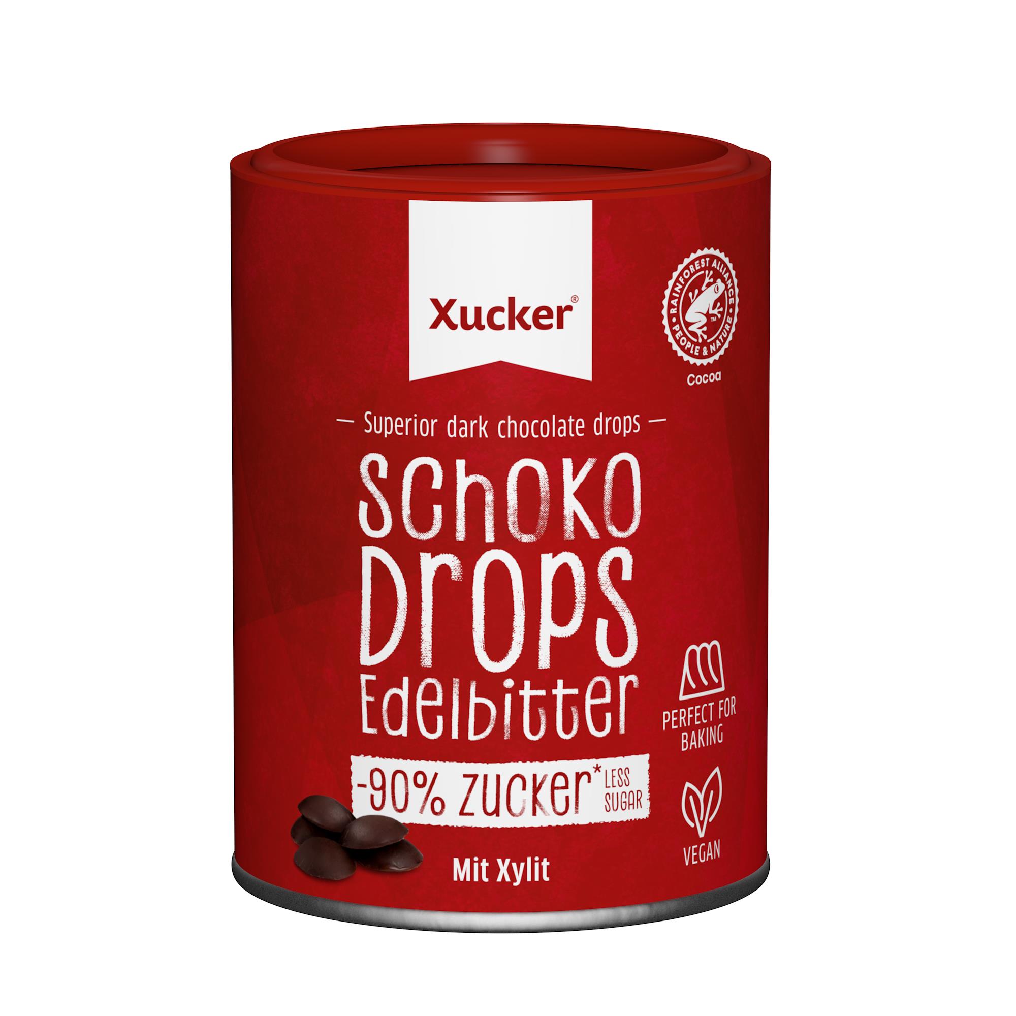 Xucker Chocolate-Drops, Edelbitter Schokolade 200g