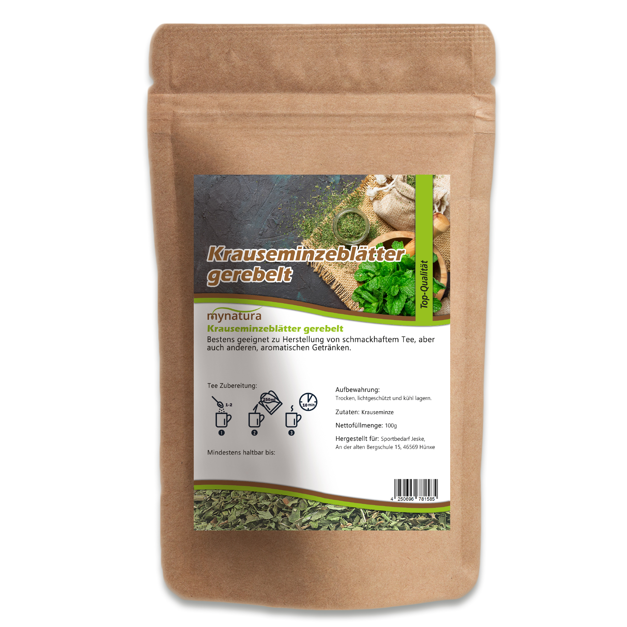 Krauseminzblätter gerebelt von mynatura – aromatische Minze für Tee, Küche & Rezepte 100g Krauseminzblätter gerebelt von mynatura – aromatische Minze für Tee, Küche & Rezepte 100g