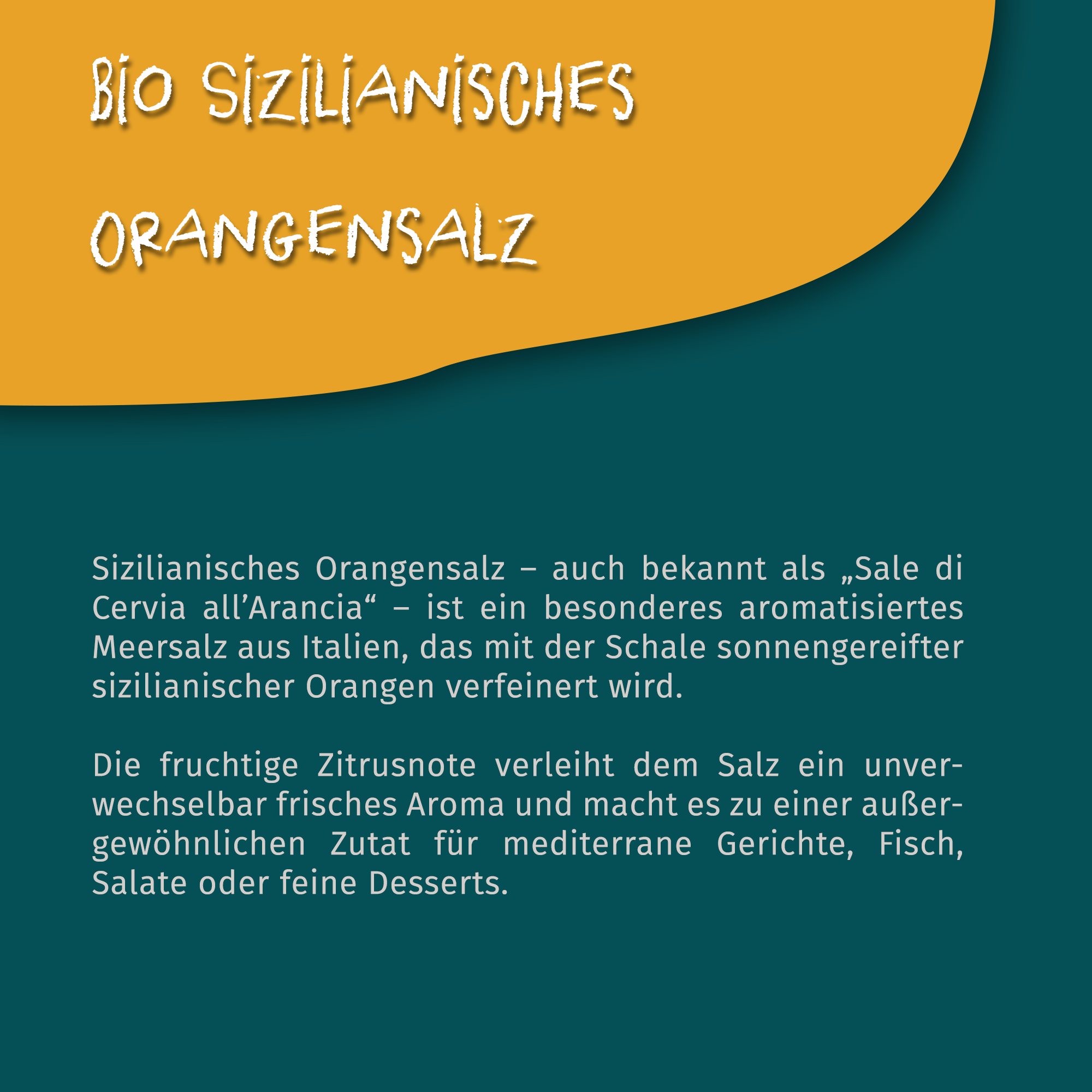 Bio Orangensalz aus Sizilien 125g
