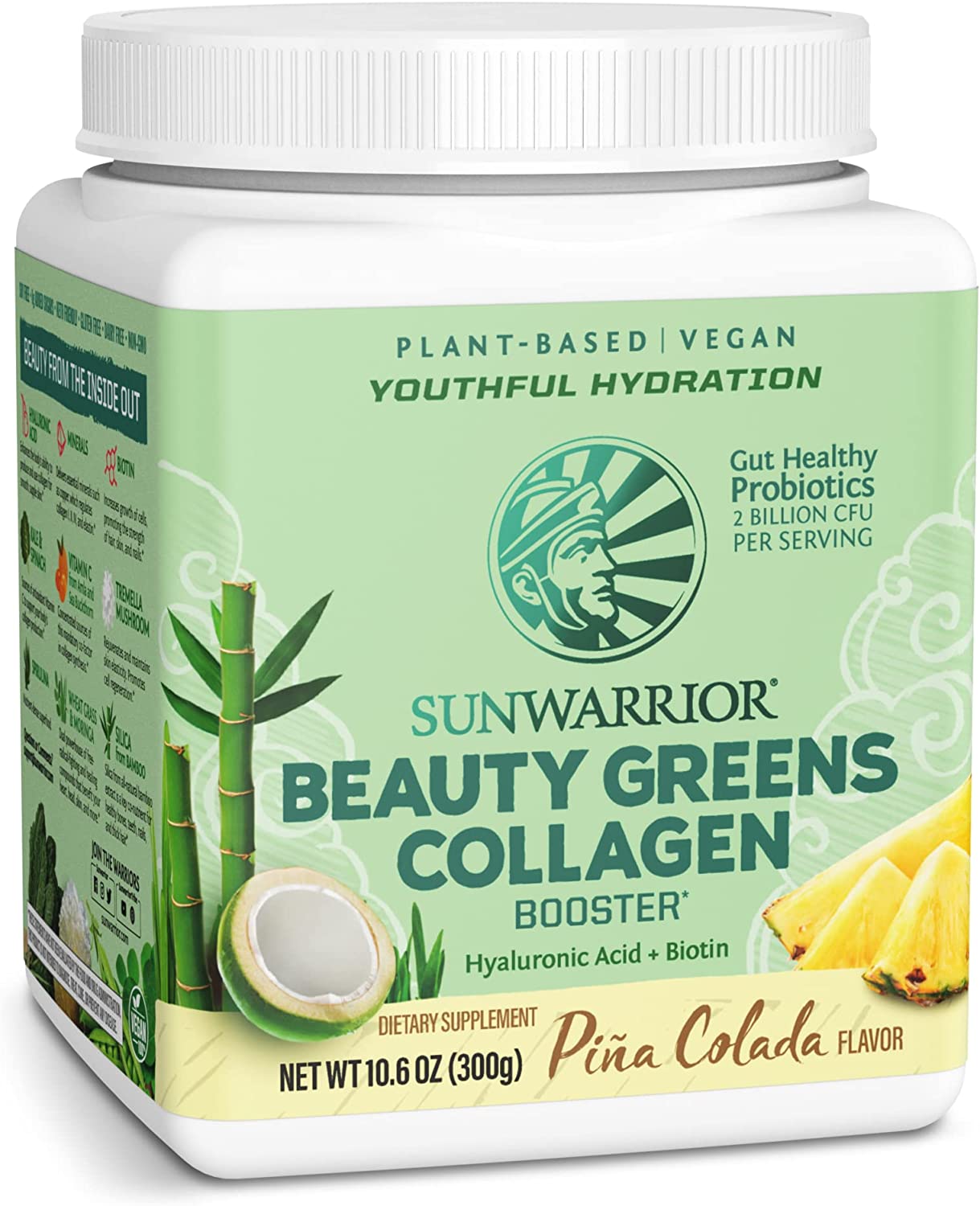 Sunwarrior Beauty Greens Collagen Booster - Pina Colada 300 g Sunwarrior Beauty Greens Collagen Booster - Pina Colada 300 g
