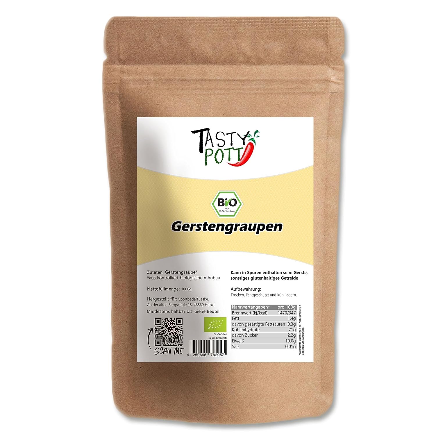 1kg Bio Graupen – Gerstengraupen für Suppe & Eintopf