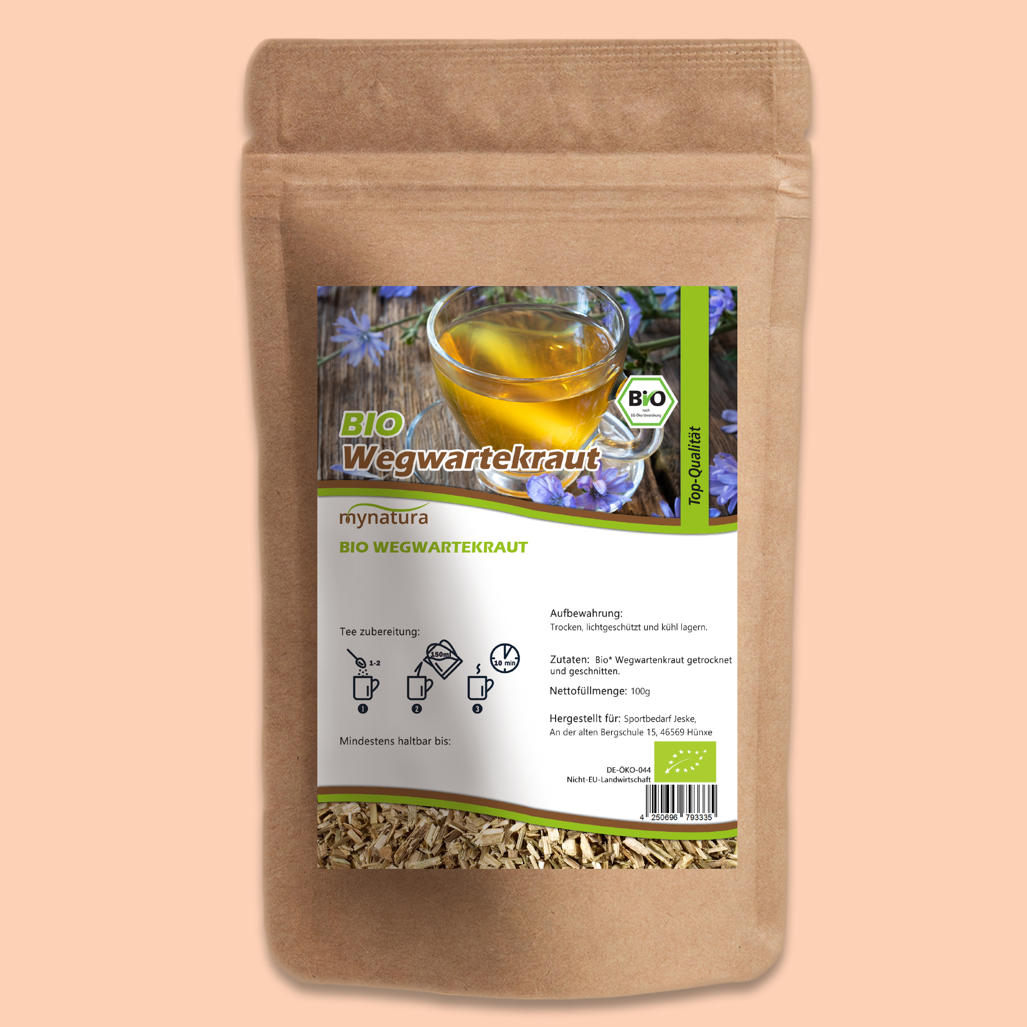 Wegwartekraut Bio getrocknet & geschnitten – naturrein, vielseitig & aromatisch | Mynatura 250g