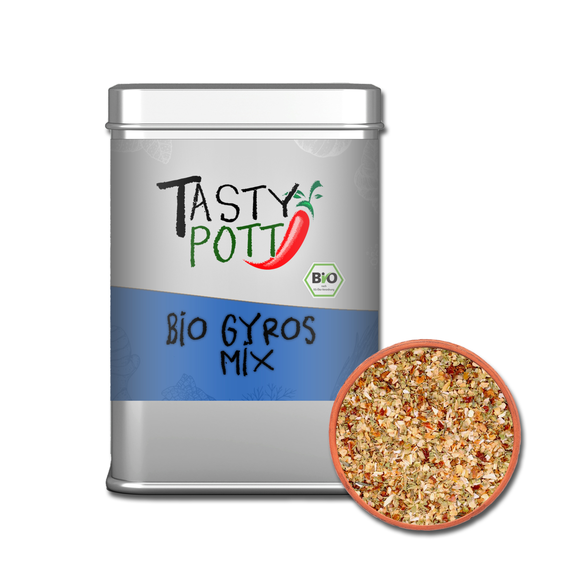 Bio Gyros Gewürz - Bio Gewürzmischung - 80g Dose von Tasty Pott Bio Gyros Gewürz - Bio Gewürzmischung - 80g Dose von Tasty Pott