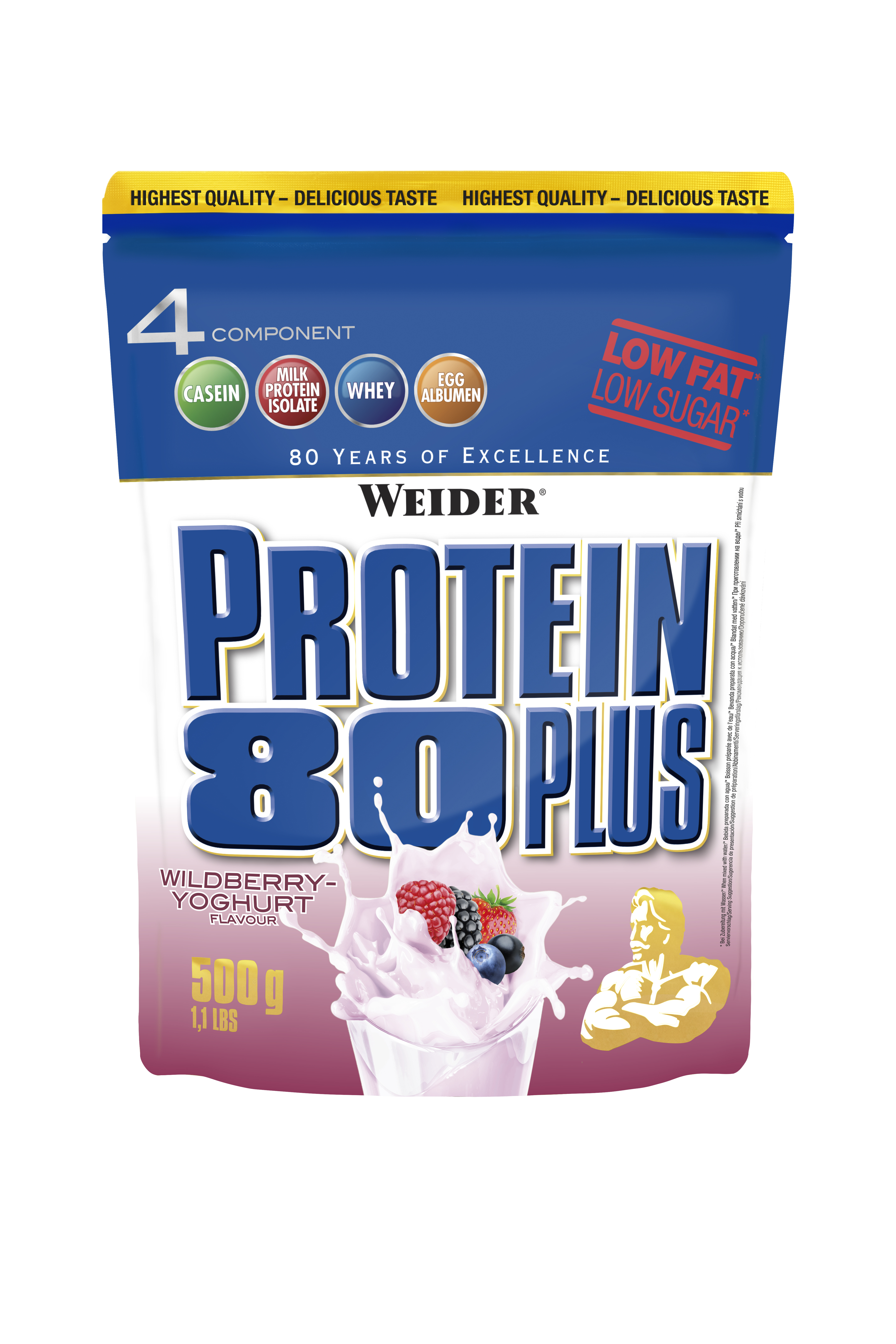 Weider Protein 80 Plus | Whey-Egg-Eiweiß | 2x 500g