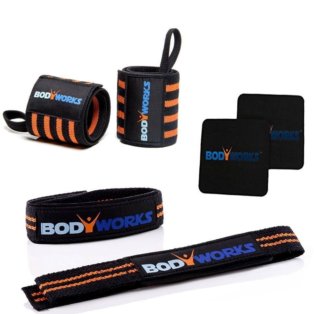 Bodyworks Gym Set ( Zughilfen+Handgelenkbandage+Griffpolster) Bodyworks Gym Set ( Zughilfen+Handgelenkbandage+Griffpolster)