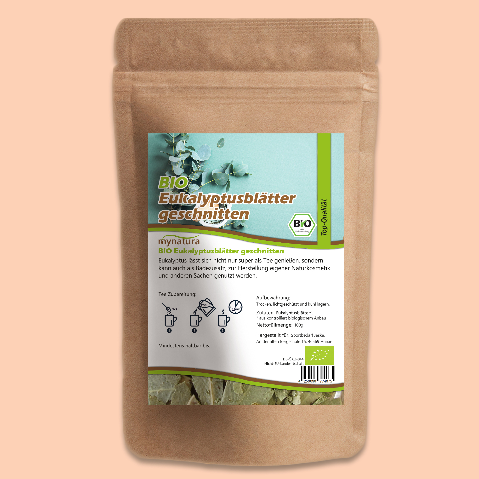 Mynatura Bio Eukalyptusblätter getrocknet und geschnitten 250g