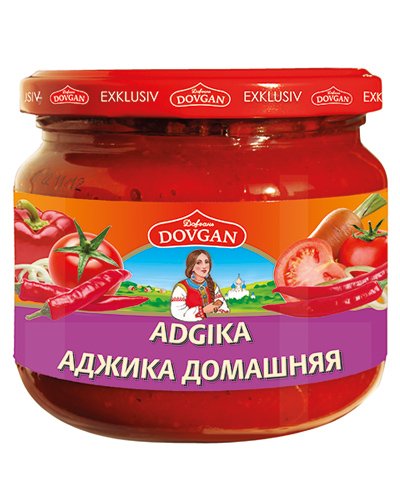 DOVGAN "Adgika" Tomaten-Paprika-Sauce scharf 12x380 ml DOVGAN "Adgika" Tomaten-Paprika-Sauce scharf 12x380 ml