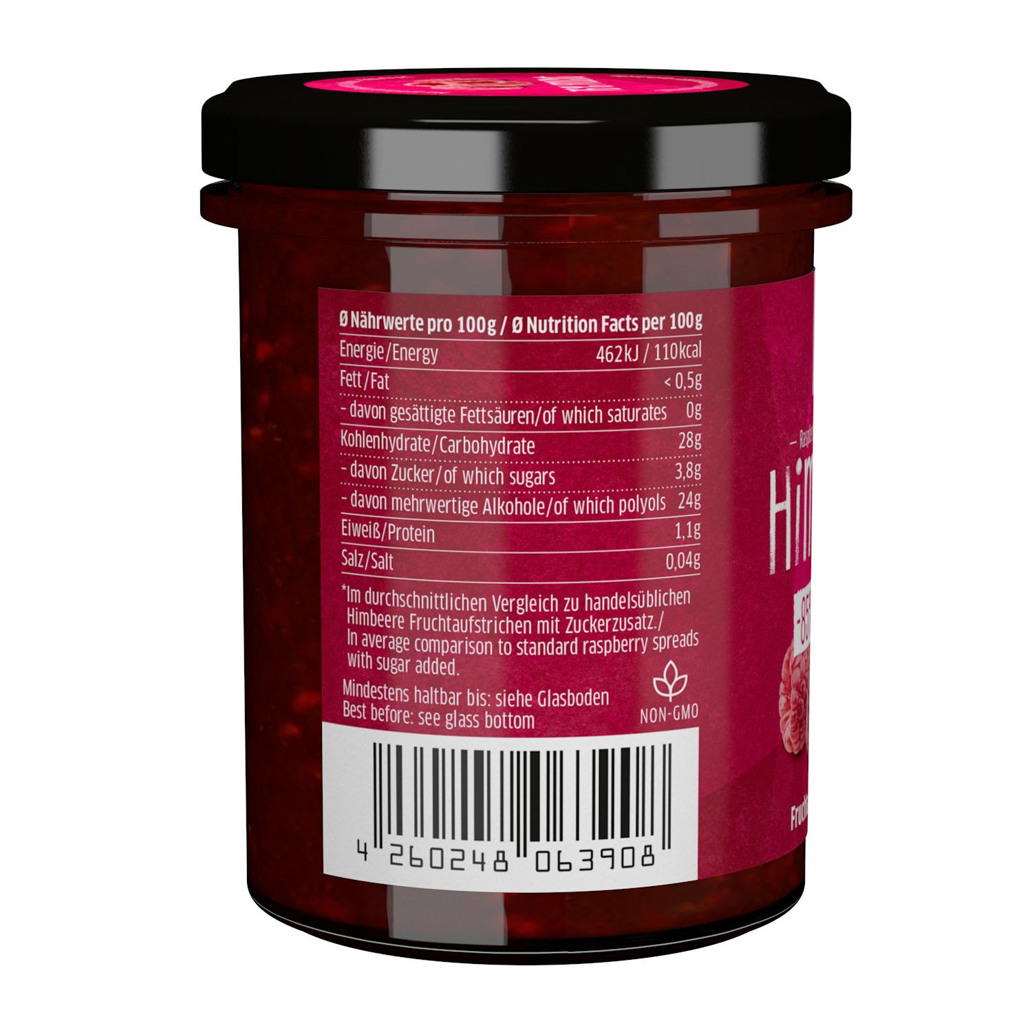 Xucker Aufstrich mit Xylit, Himbeere  220g Fruchtaufstrich Snack