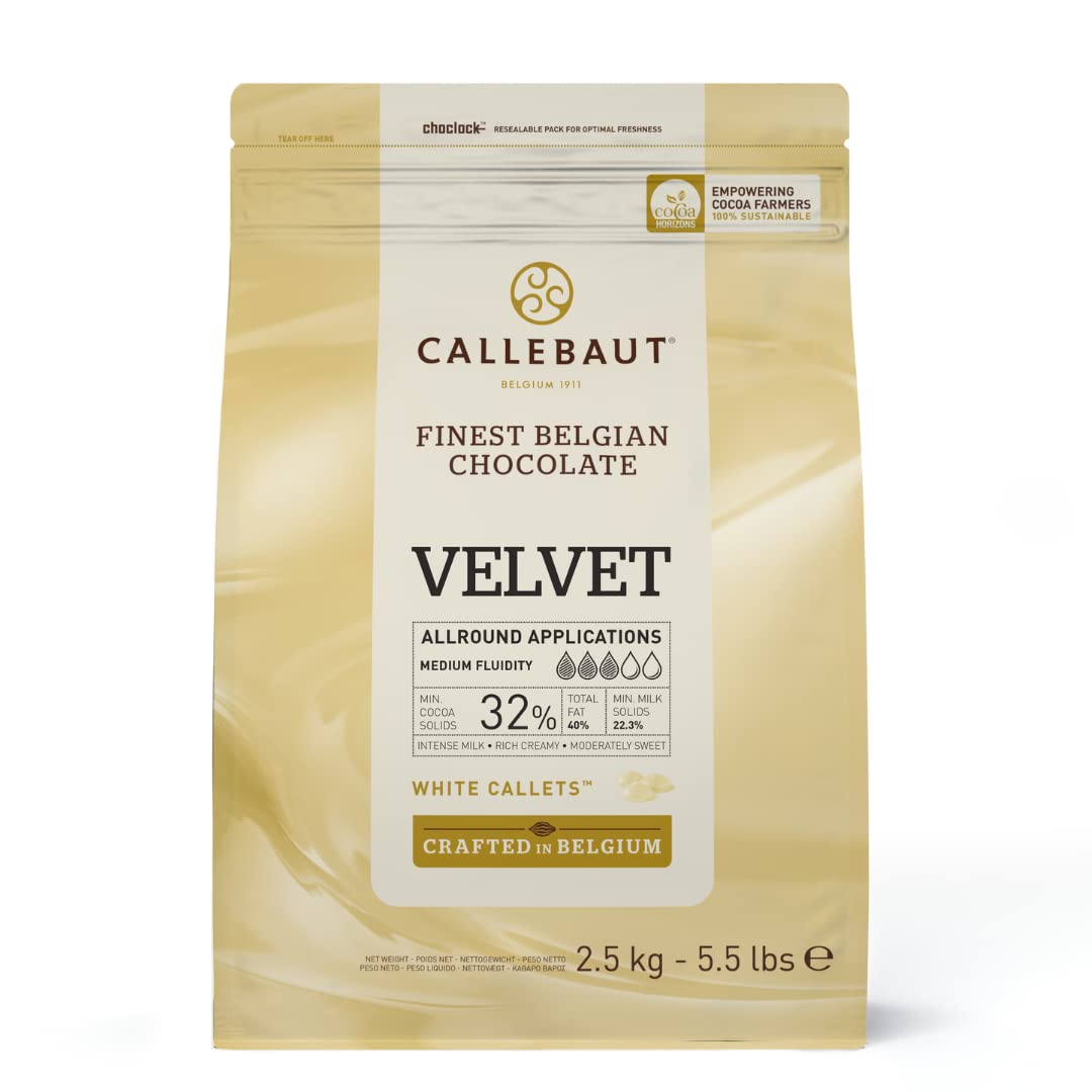 Callebaut, Kuvertüre Callets Velvet, weiße Schokolade32%Kakao(2,5Kg) Callebaut, Kuvertüre Callets Velvet, weiße Schokolade32%Kakao(2,5Kg)