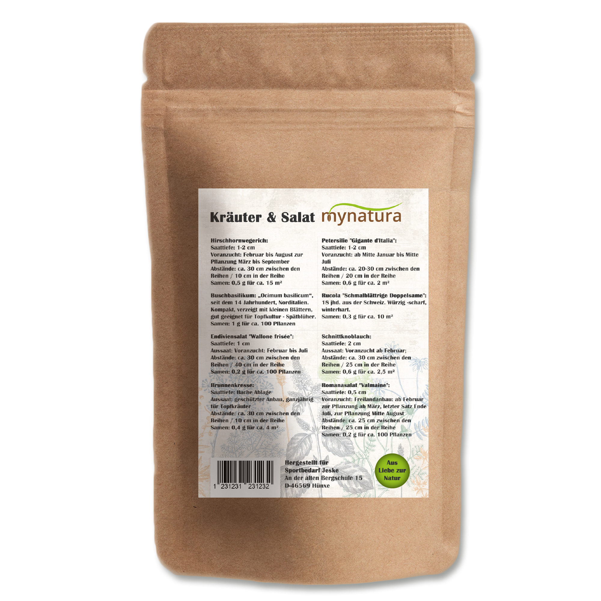 Mynatura 8 historische Saaten – Kräuter & Salat Raritäten (8g)