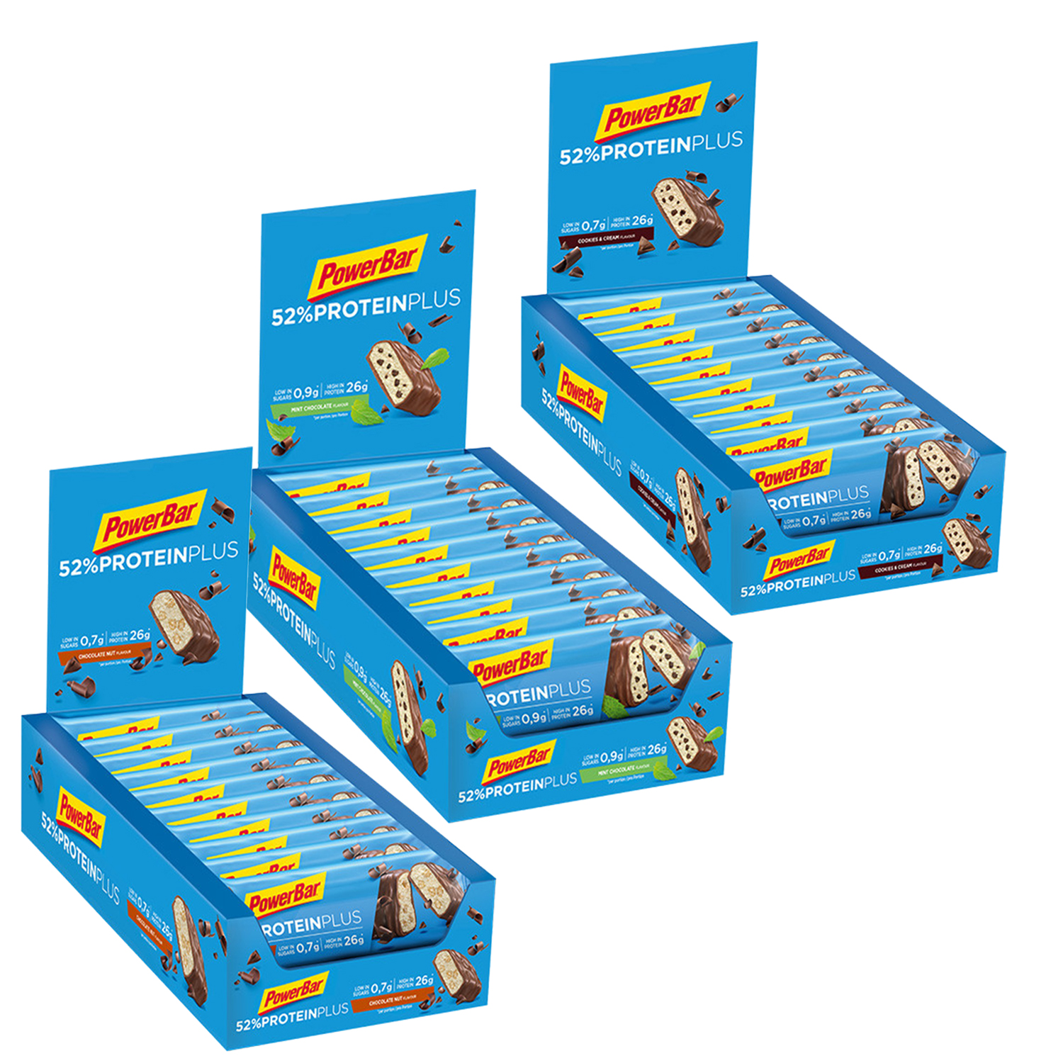 PowerBar 52% Protein Plus 20x 50g Box PowerBar 52% Protein Plus 20x 50g Box