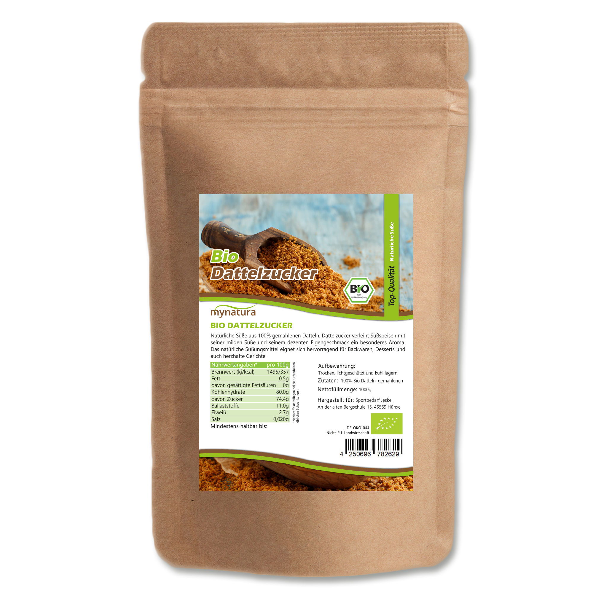 Bio Dattelzucker – natürlicher Zuckerersatz aus 100 % gemahlenen Datteln | unraffiniert, vegan & nachhaltig 1Kg Bio Dattelzucker – natürlicher Zuckerersatz aus 100 % gemahlenen Datteln | unraffiniert, vegan & nachhaltig 1Kg