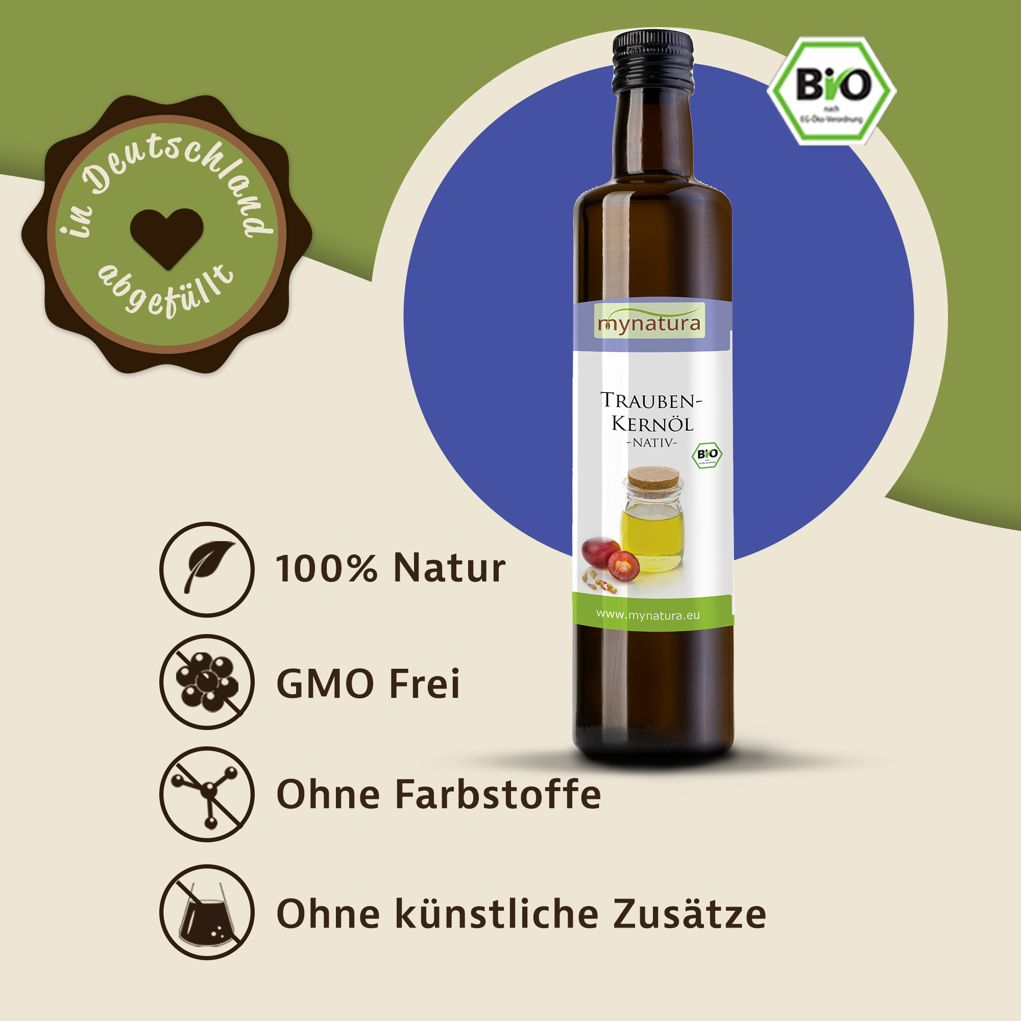 Mynatura Bio Traubenkernöl kaltgepresst