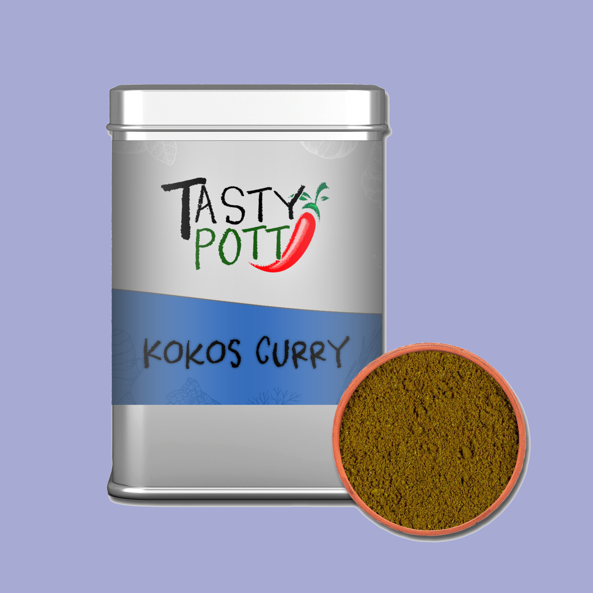 Kokos Curry Gewürz 75g Dose von Tasty Pott  Kokos Curry Gewürz 75g Dose von Tasty Pott