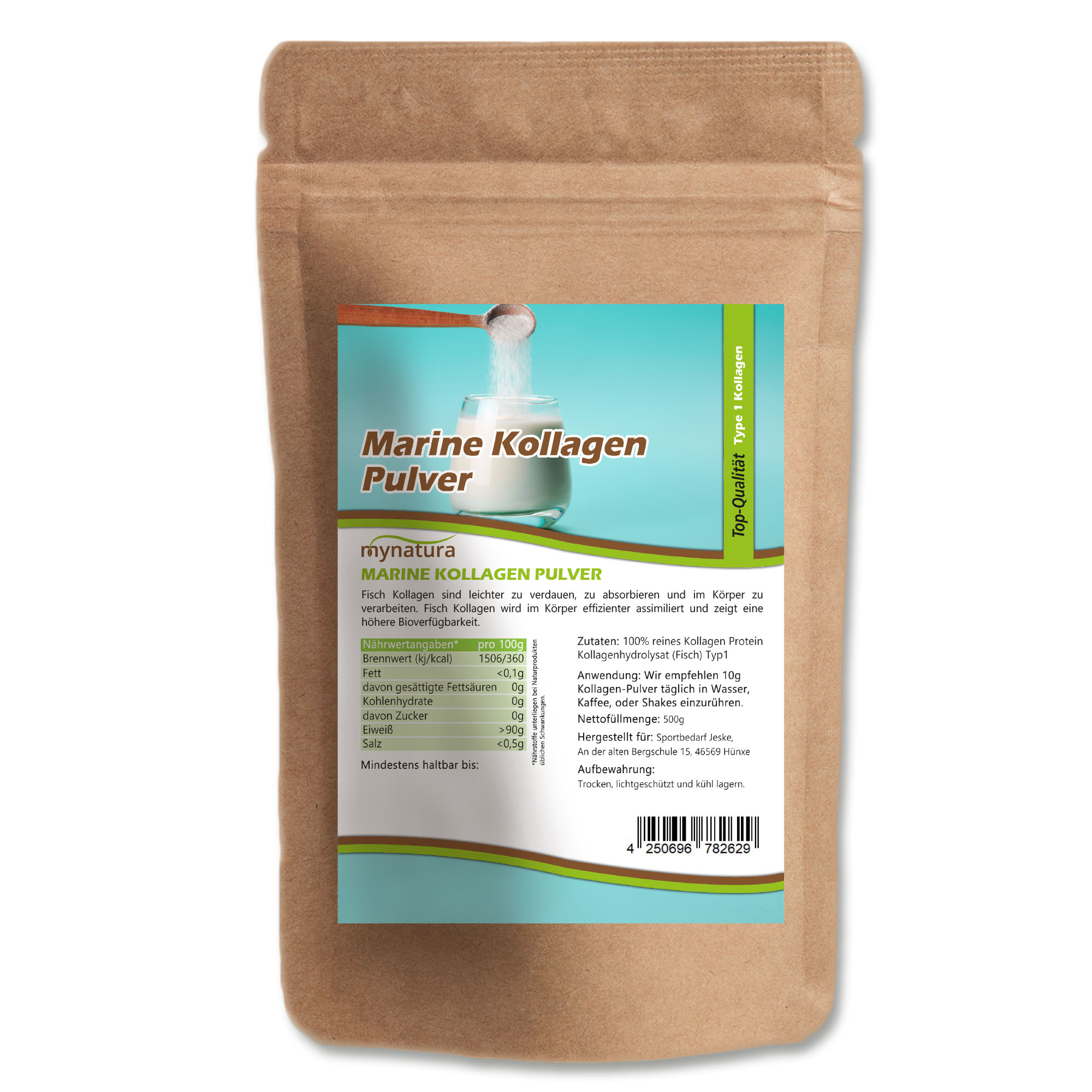 Mynatura Marine Collagen Pulver Fisch (Kollagen) 500g