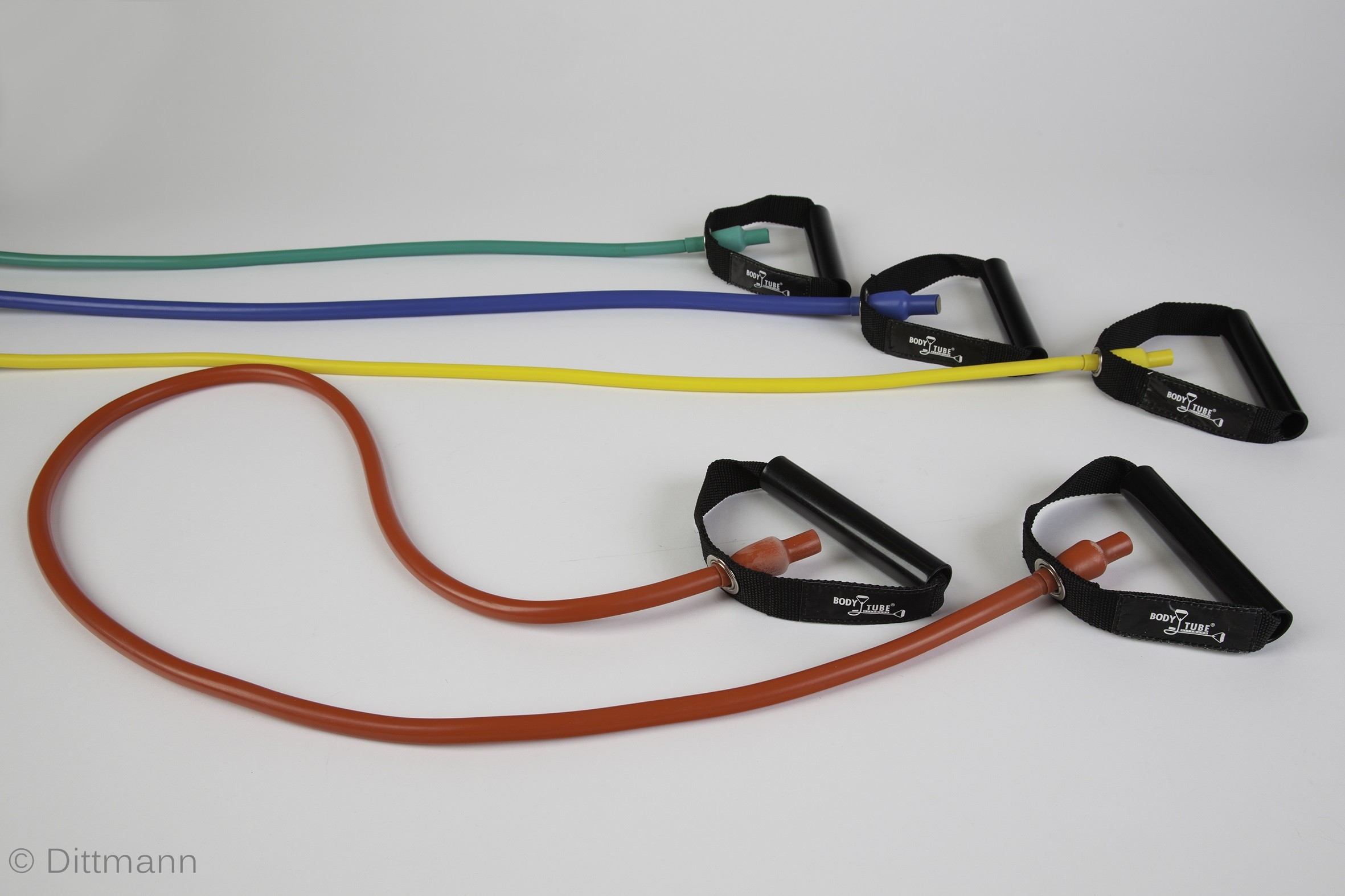 Dittmann BodyTube Gymnastikband mit Plastikgriffen