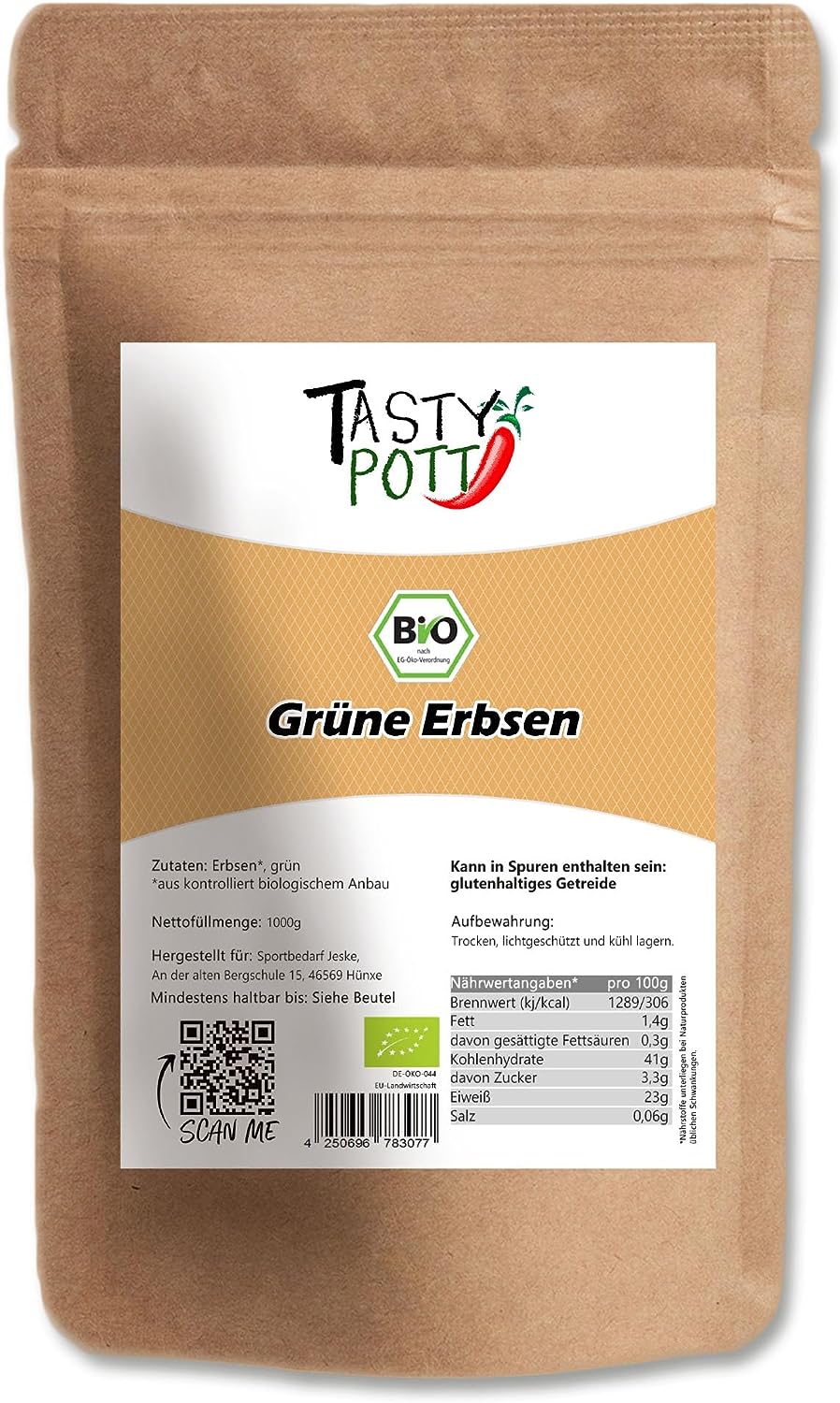 Bio Grüne Erbsen – 1kg Hülsenfrüchte