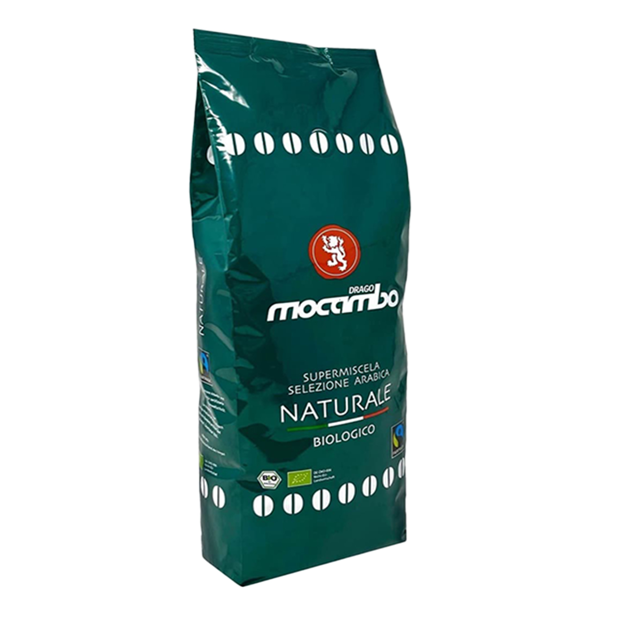 Mocambo Naturale Biologico Selezione Arabica, 1000g ganze Bohne Dunkel Grün