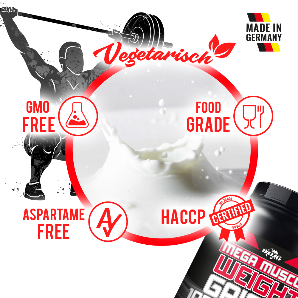 BWG Mega Muscle Weight Gainer 5kg Dose