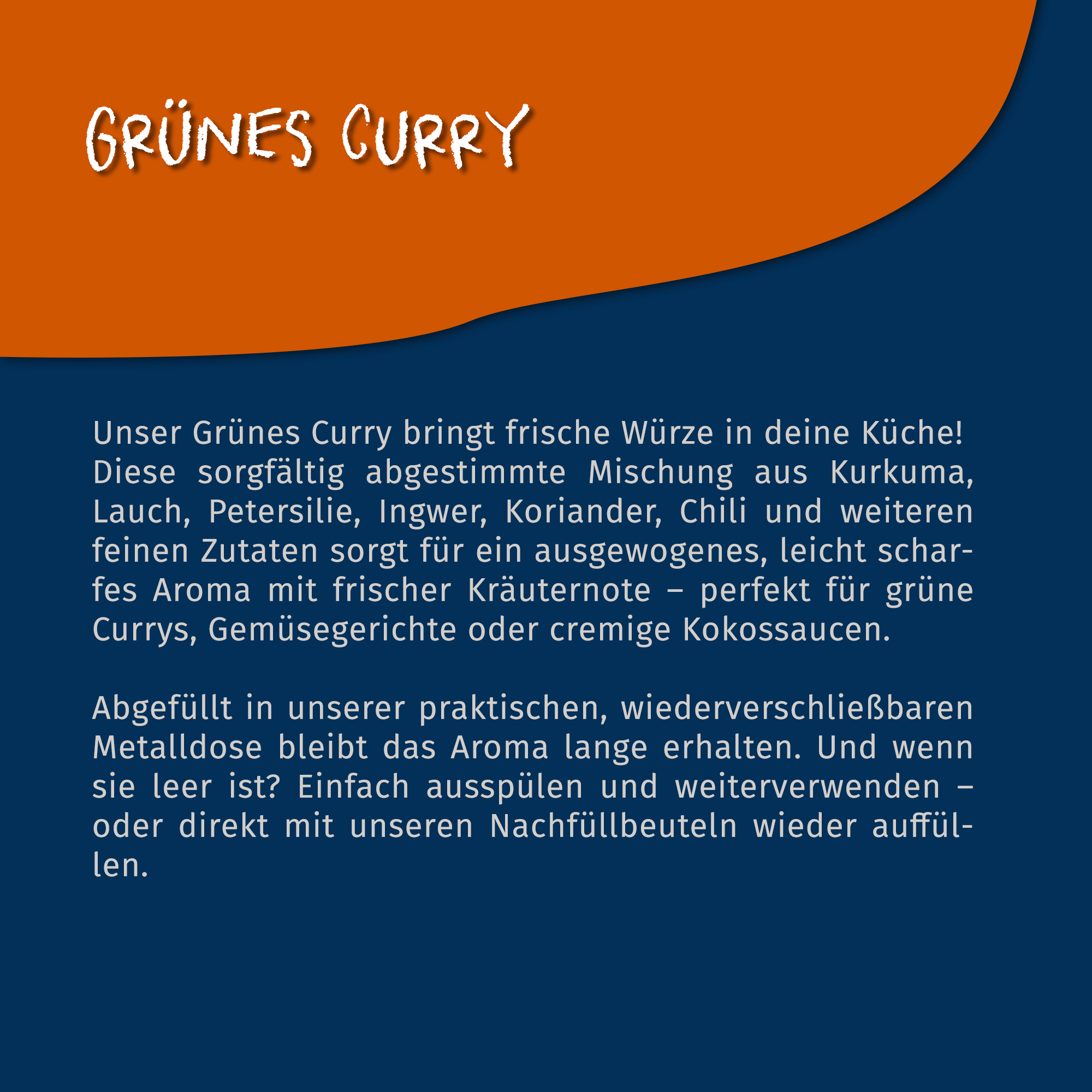 Grünes Curry Gewürz - Thai Curry | 60g Dose Tasty Pott  