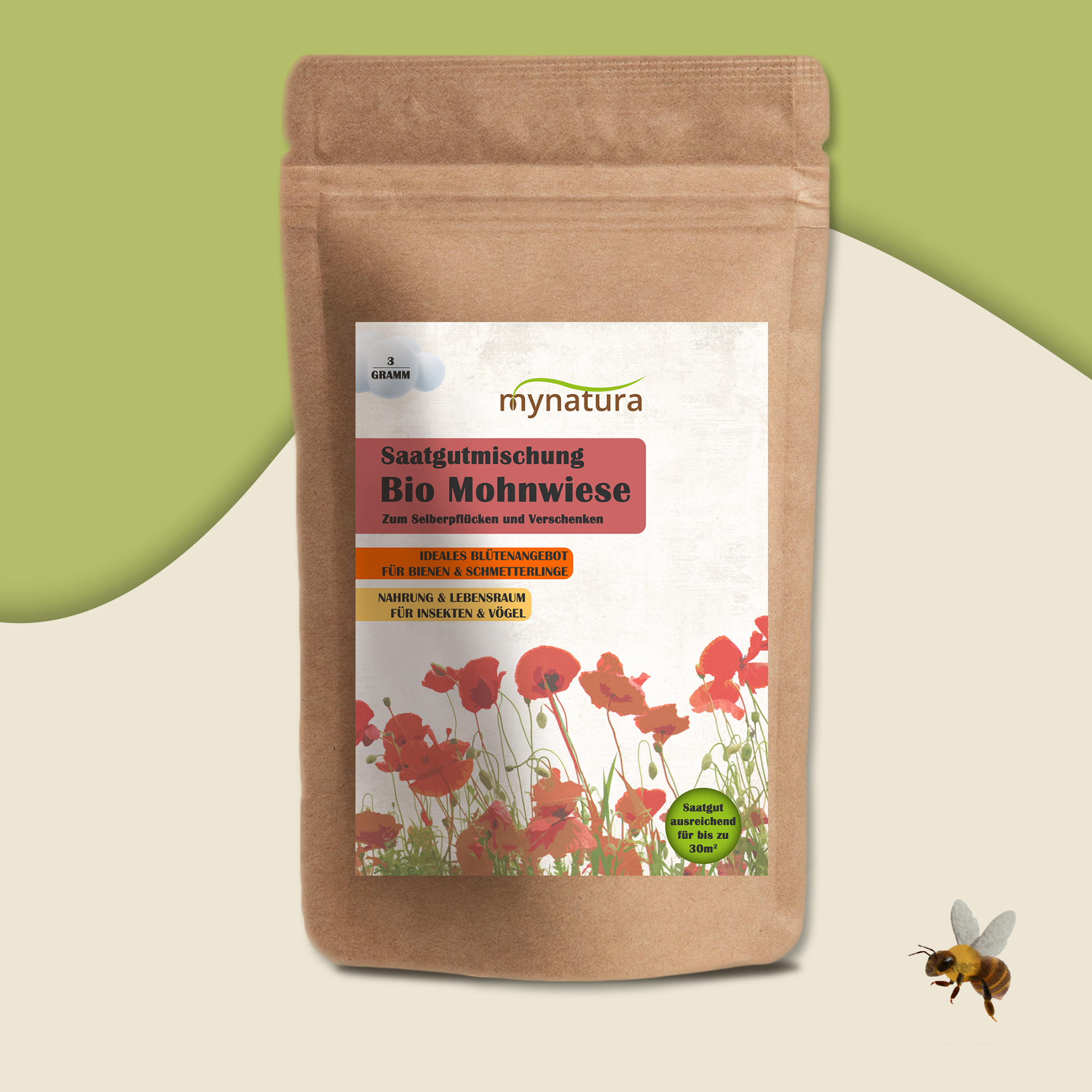 Mynatura Bio Mohnwiese Saatgutmischung (3g)