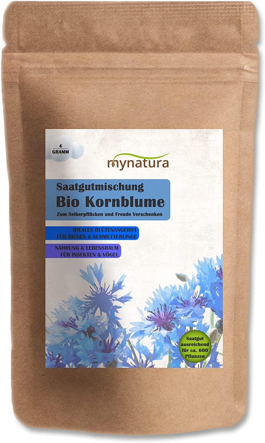 Mynatura Bio Kornblume Bio Saatgutmischung Kornblumen 4g Mynatura Bio Kornblume Bio Saatgutmischung Kornblumen 4g