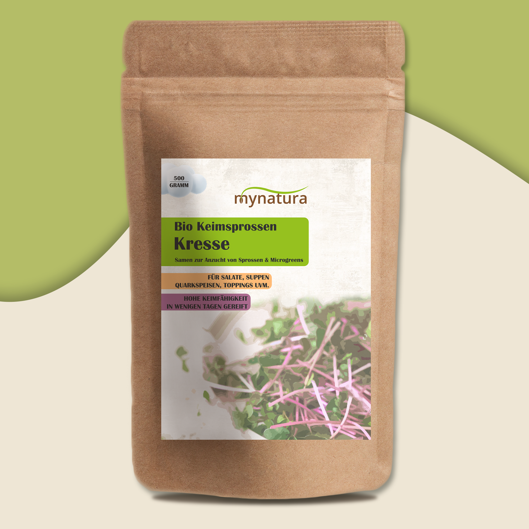 Mynatura Bio Kresse Keimsprossen Gemüse (500g) Mynatura Bio Kresse Keimsprossen Gemüse (500g)