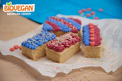 Biovegan Bio Farbspaß, bunte färbende Pulver für Dekoration von Kuchen, Torten und Muffins Biovegan Bio Farbspaß, bunte färbende Pulver für Dekoration von Kuchen, Torten und Muffins