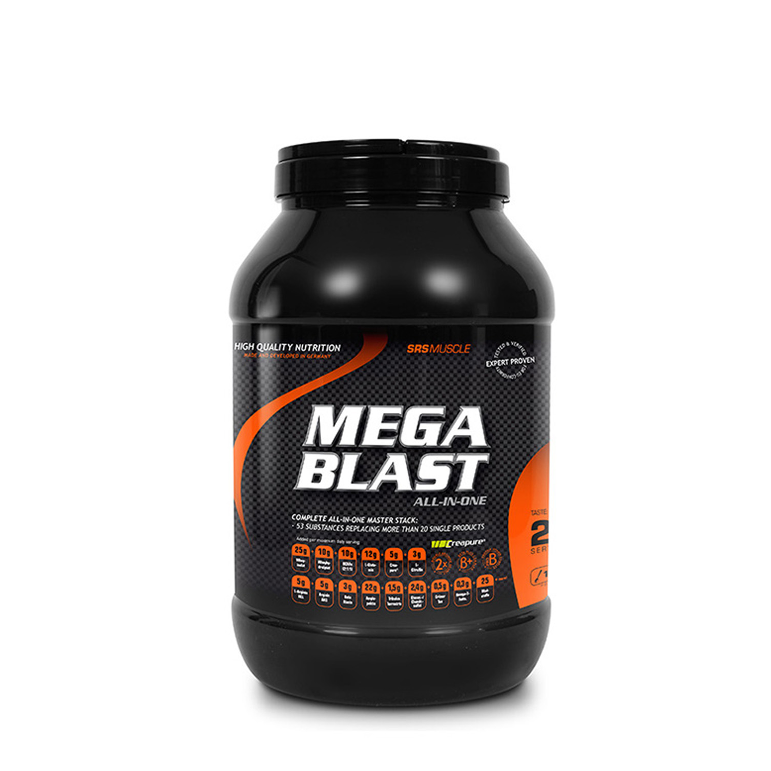 SRS Muscle Mega Blast All-in-one Produkt Red Berry 1900g Dose SRS Muscle Mega Blast All-in-one Produkt Red Berry 1900g Dose